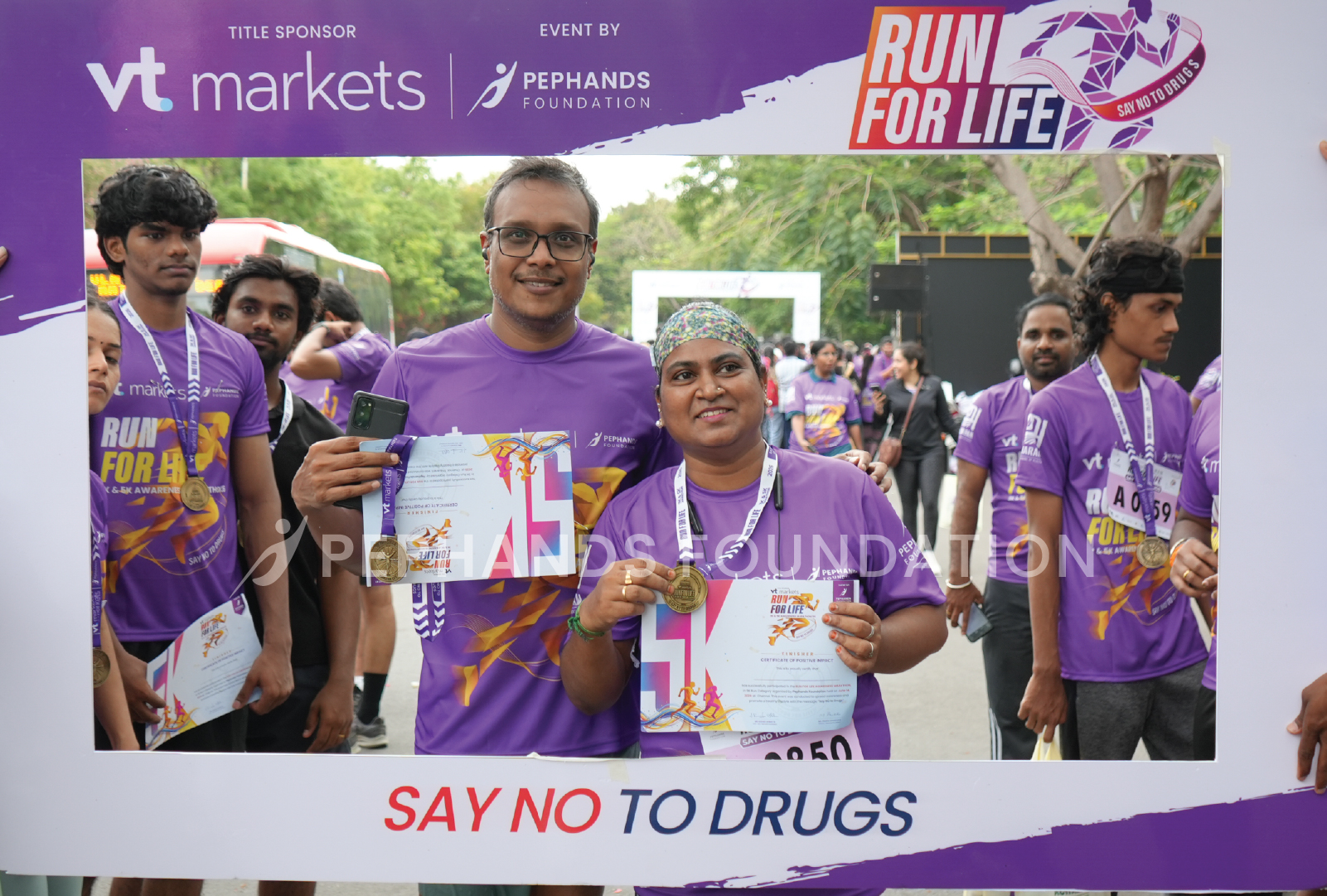Marathon Runners Cheering at Run For Life Chennai 2026